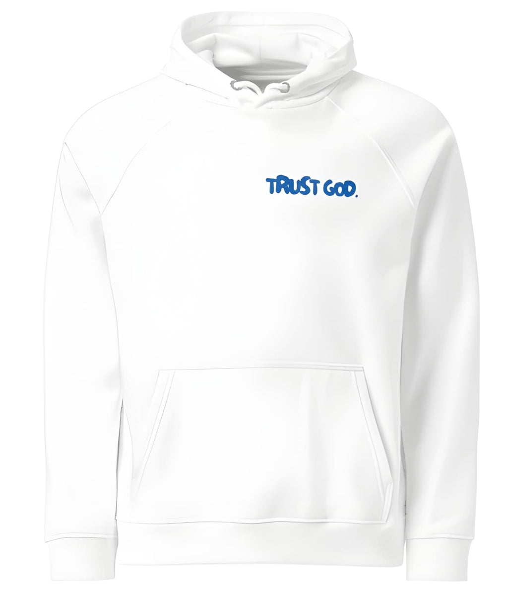 Trust God – Oversized White Hoodie