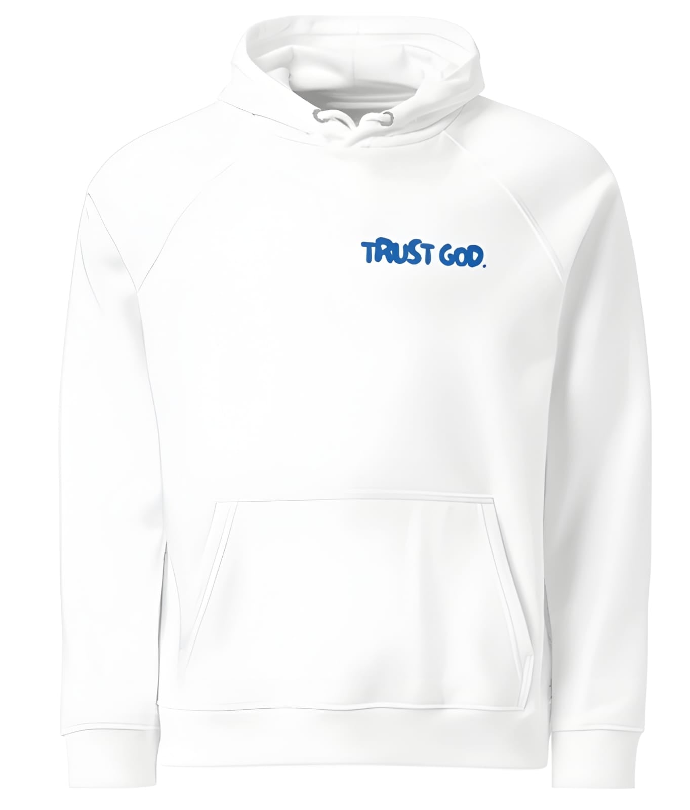 Trust God – Oversized White Hoodie