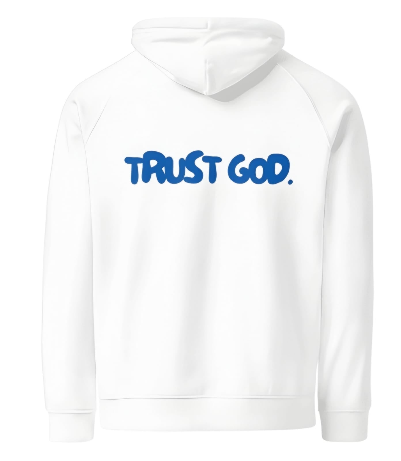 Trust God – Oversized White Hoodie